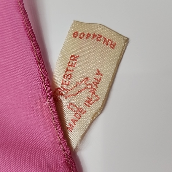 Pink Tan White Cream Countryside Print 100% Polyester Scarf - Picture 6 of 7